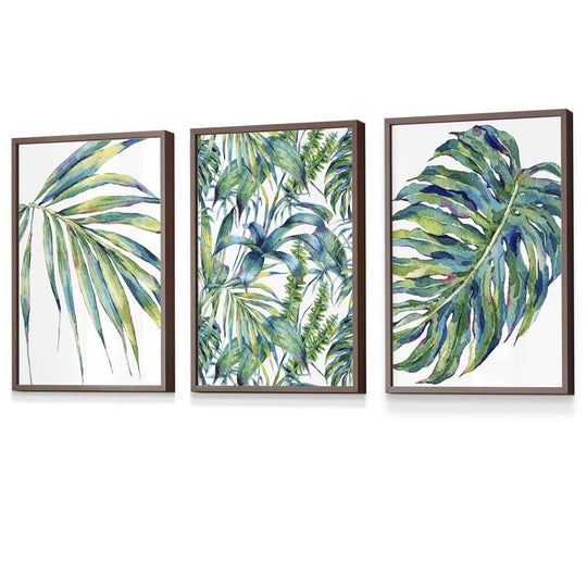 Set de Artă pentru Perete cu Imprimeuri Botanice Tropicale 5