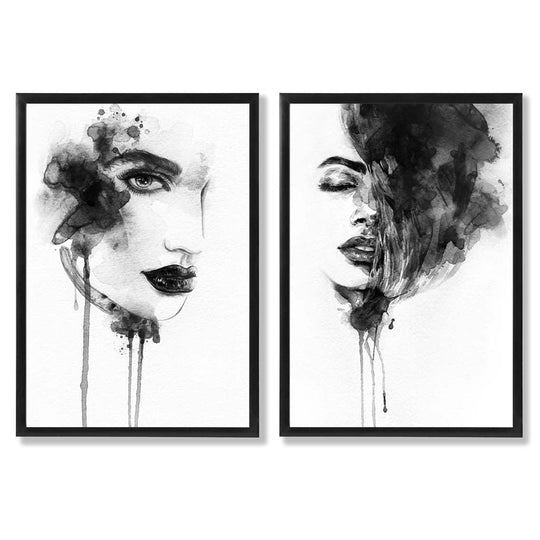Set de Imprimeuri Artistice Alb-Negru pentru Decor 0