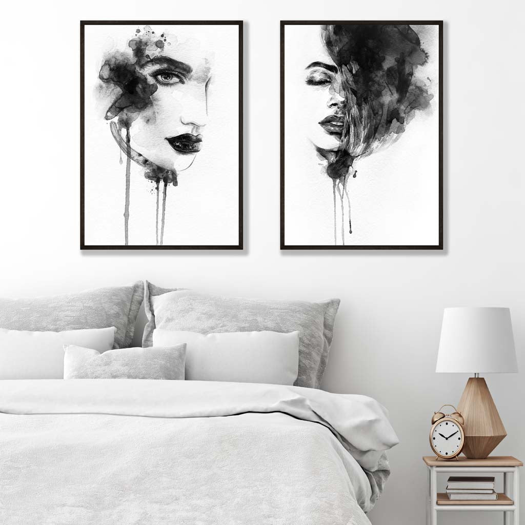 Set de Imprimeuri Artistice Alb-Negru pentru Decor 1