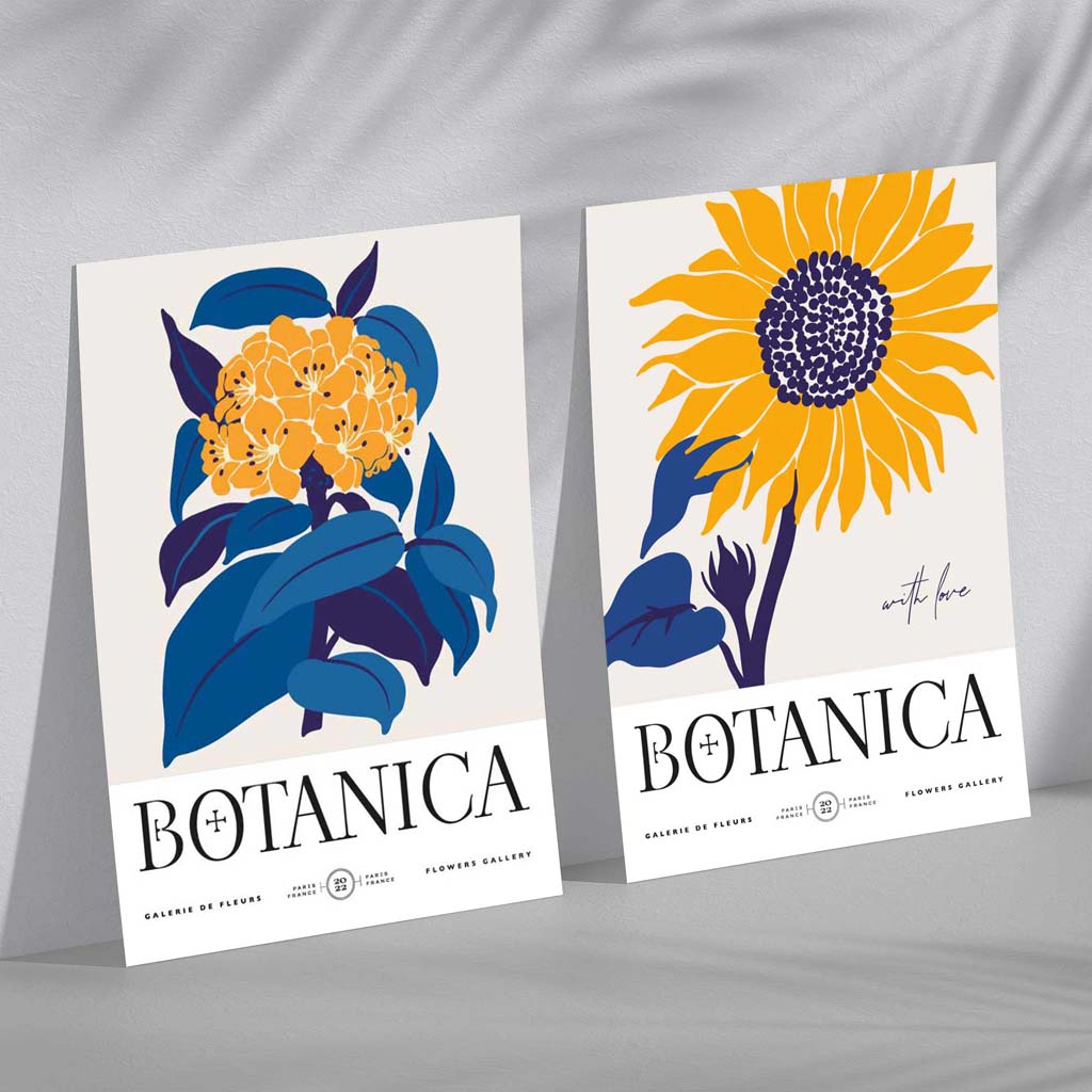 Set de Imprimeuri Artistice cu Floarea Soarelui pentru Decor Interior 2