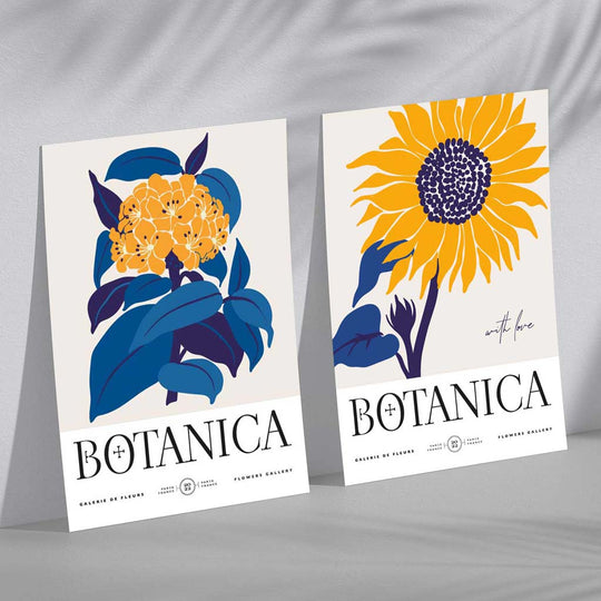 Set de Imprimeuri Artistice cu Floarea Soarelui pentru Decor Interior 2