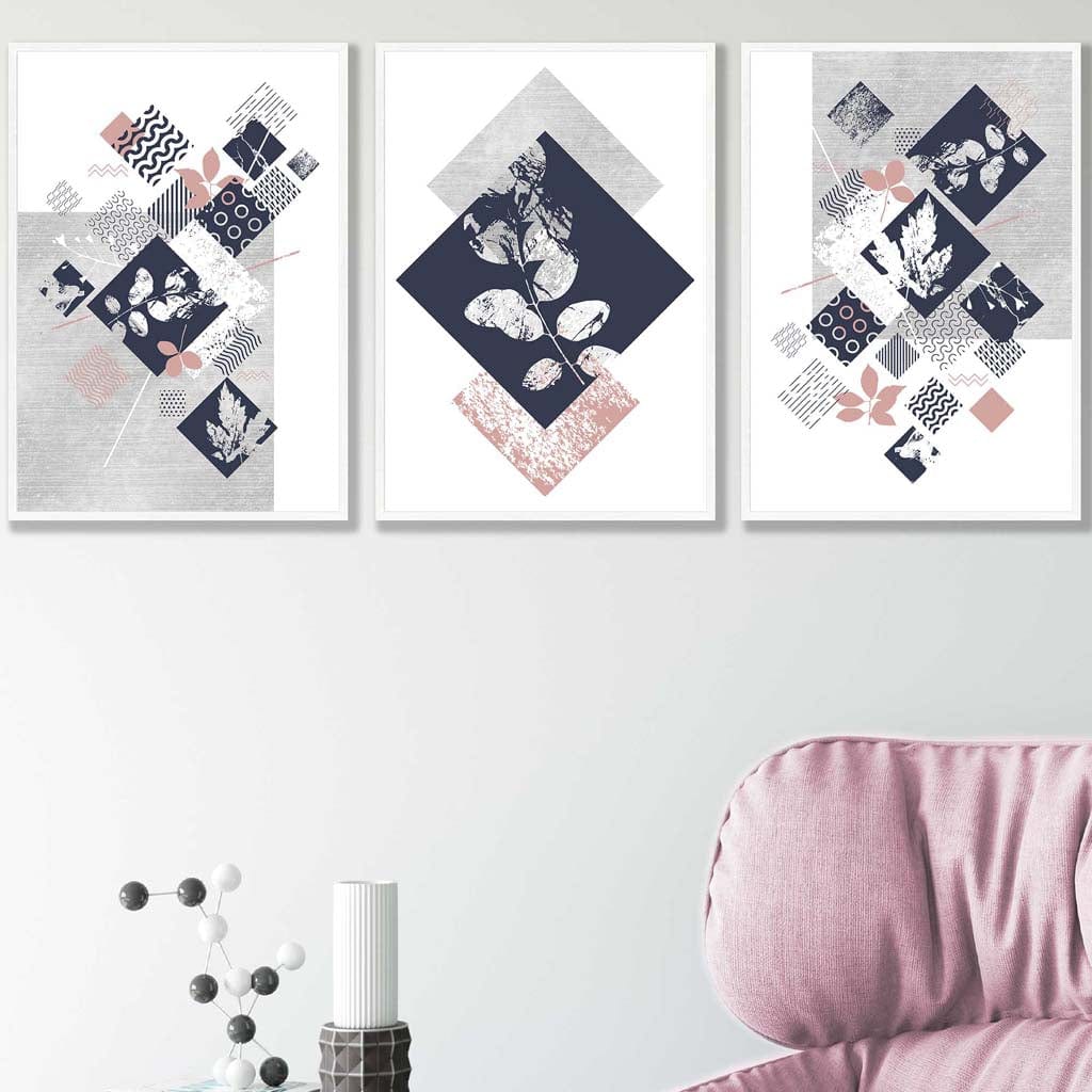 Set de Imprimeuri Florale și Geometrice pentru Decorare Interioară 0