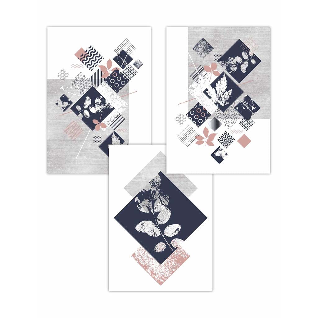 Set de Imprimeuri Florale și Geometrice pentru Decorare Interioară 1