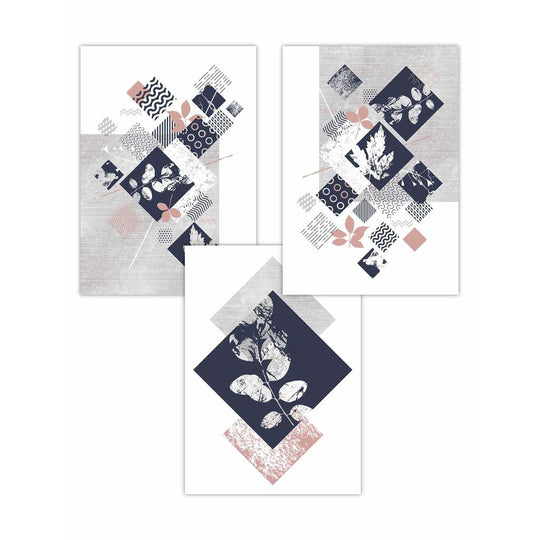 Set de Imprimeuri Florale și Geometrice pentru Decorare Interioară 1
