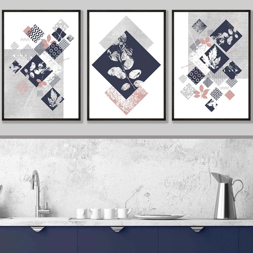 Set de Imprimeuri Florale și Geometrice pentru Decorare Interioară 3
