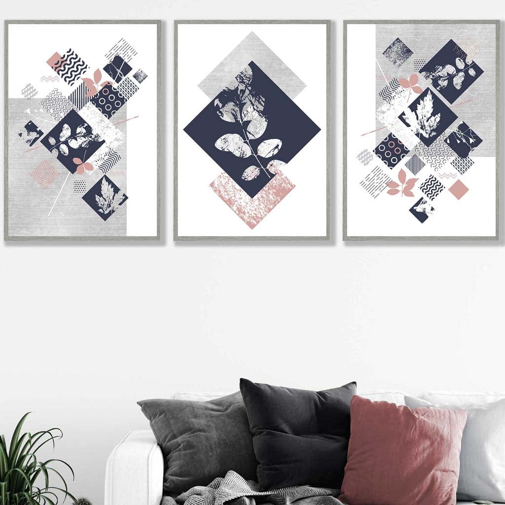 Set de Imprimeuri Florale și Geometrice pentru Decorare Interioară 4