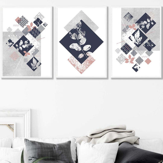 Set de Imprimeuri Florale și Geometrice pentru Decorare Interioară 6