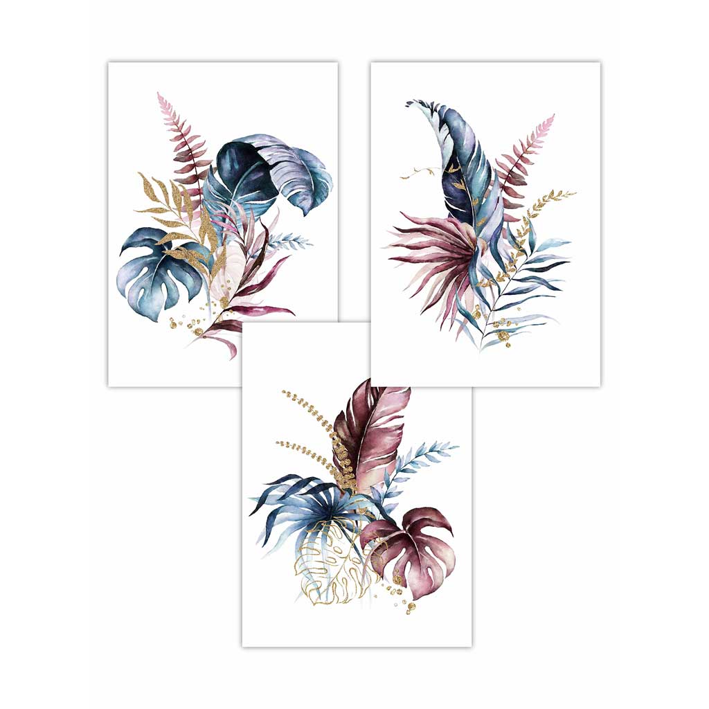 Set de Postere Botanice cu Imprimeuri Florale pentru Decorare 0