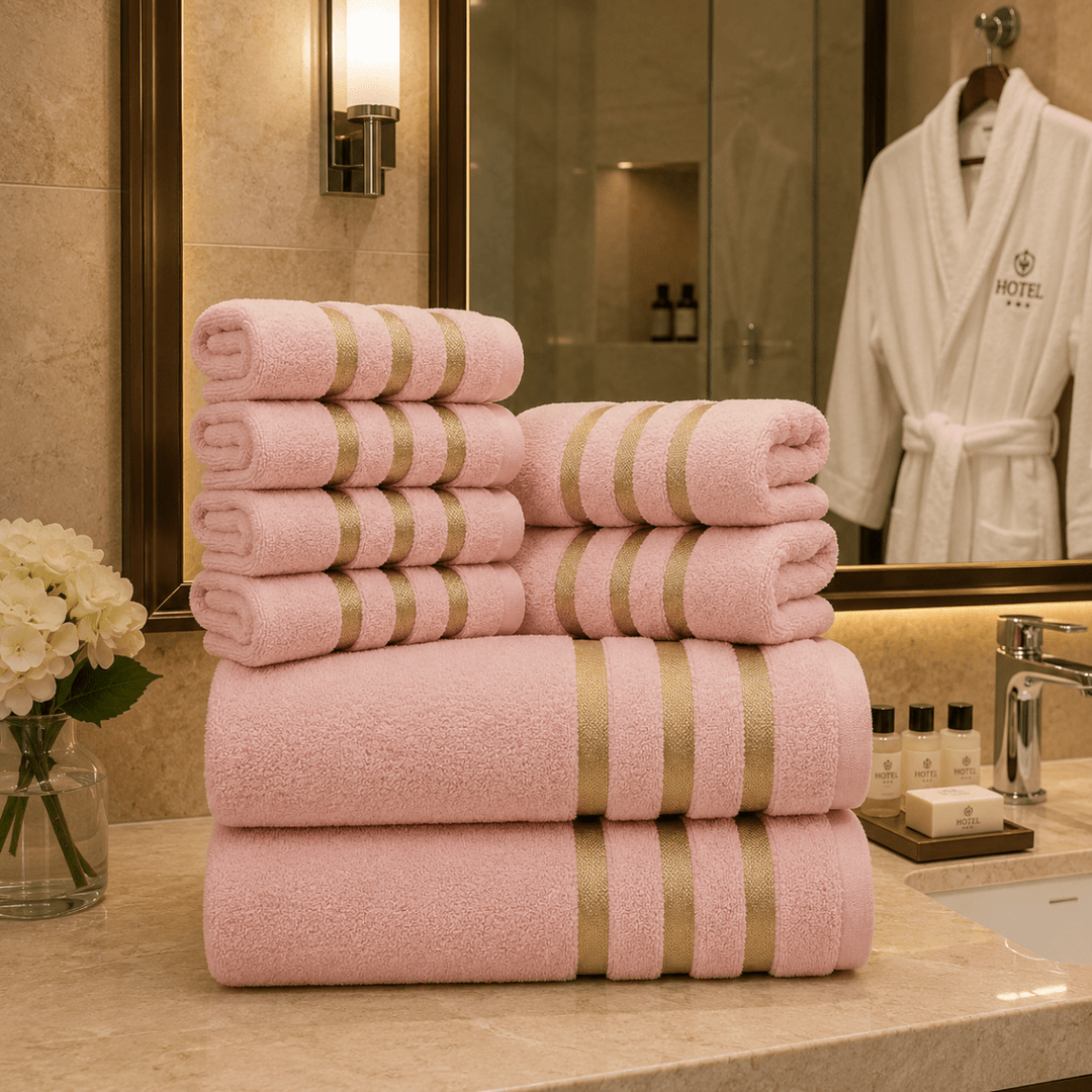 Set de Prosoape Baie Premium 8 Piese, Design Modern și Absorbție Excelentă 1