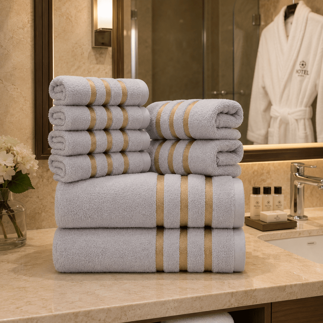 Set de Prosoape Baie Premium 8 Piese, Design Modern și Absorbție Excelentă 2