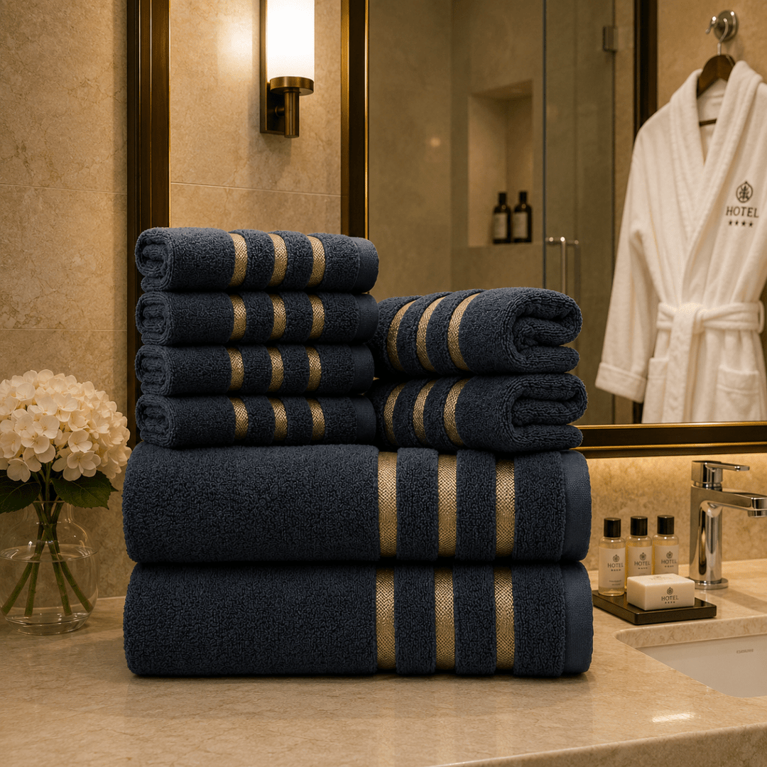 Set de Prosoape Baie Premium 8 Piese, Design Modern și Absorbție Excelentă 5