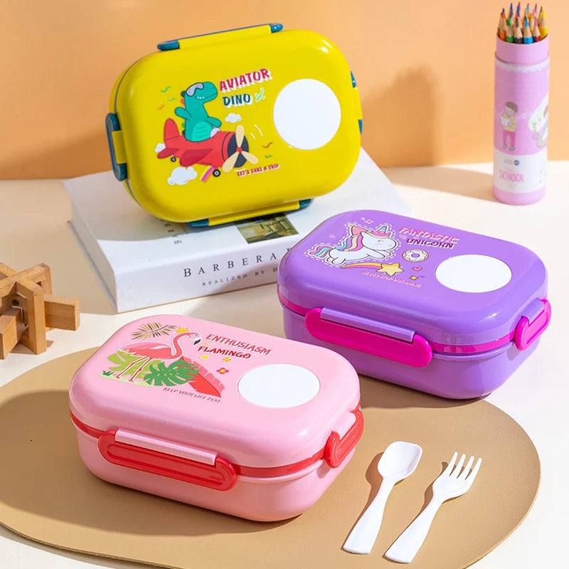 Set de cutii de prânz cu tematică de desene animate pentru copii și adulți 0
