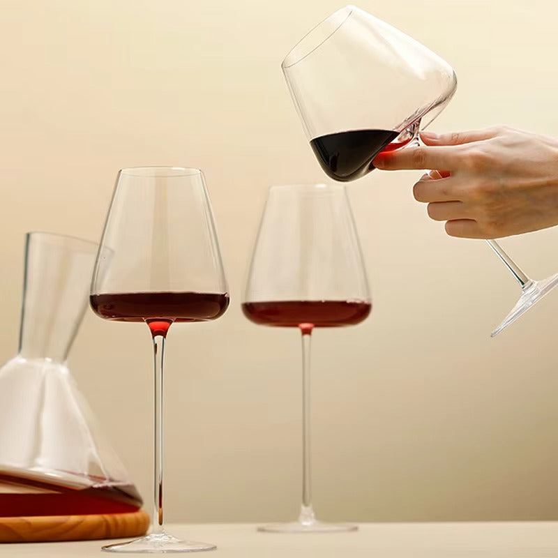 Set de pahare de vin și șampanie lucrate manual, cu design rafinat 9