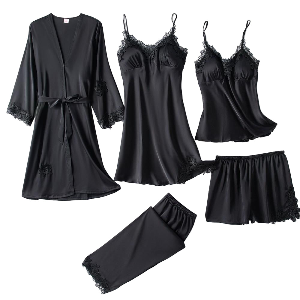 Set de pijamale din mătase moale 1
