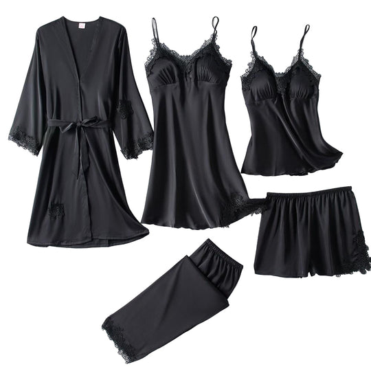 Set de pijamale din mătase moale 1