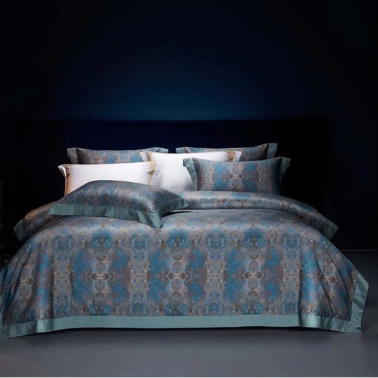 Set husă pilotă și fețe de pernă cu model jacquard Paisley pentru femei 13
