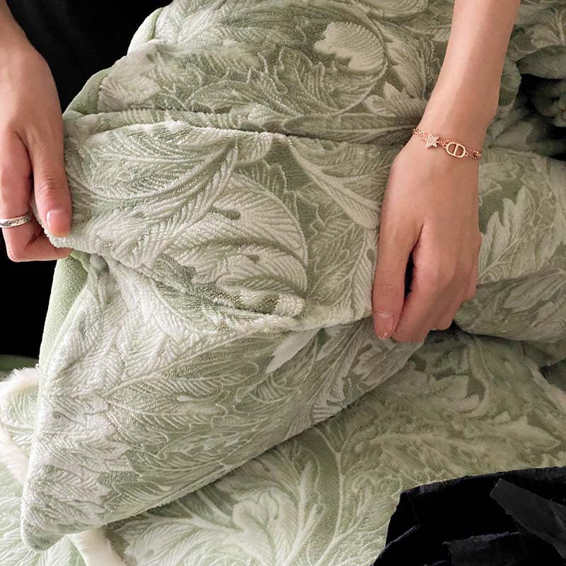 Set lenjerie de pat Jacquard cu model paisley pentru femei 3
