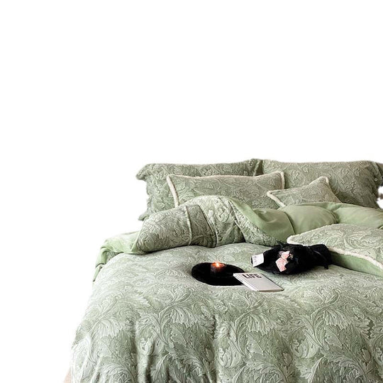 Set lenjerie de pat Jacquard cu model paisley pentru femei 5