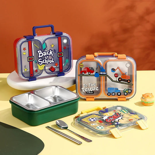 Set recipiente pentru prânz copii cu tematică jucăușă 1