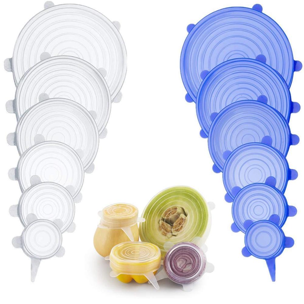 Silicon Stretch Capac Cupe (6 Bucăți)