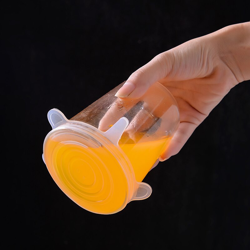 Silicon Stretch Capac Cupe (6 Bucăți)