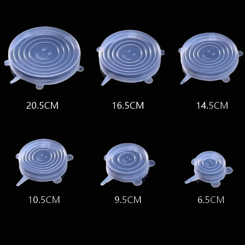 Silicon Stretch Capac Cupe (6 Bucăți)