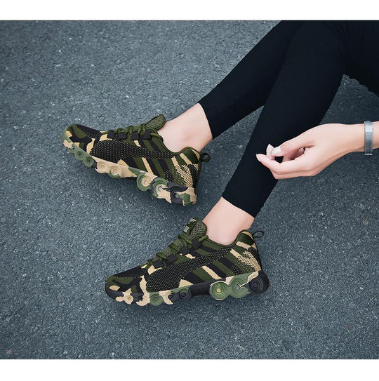 Sneakers Respirante Cu Camuflaj