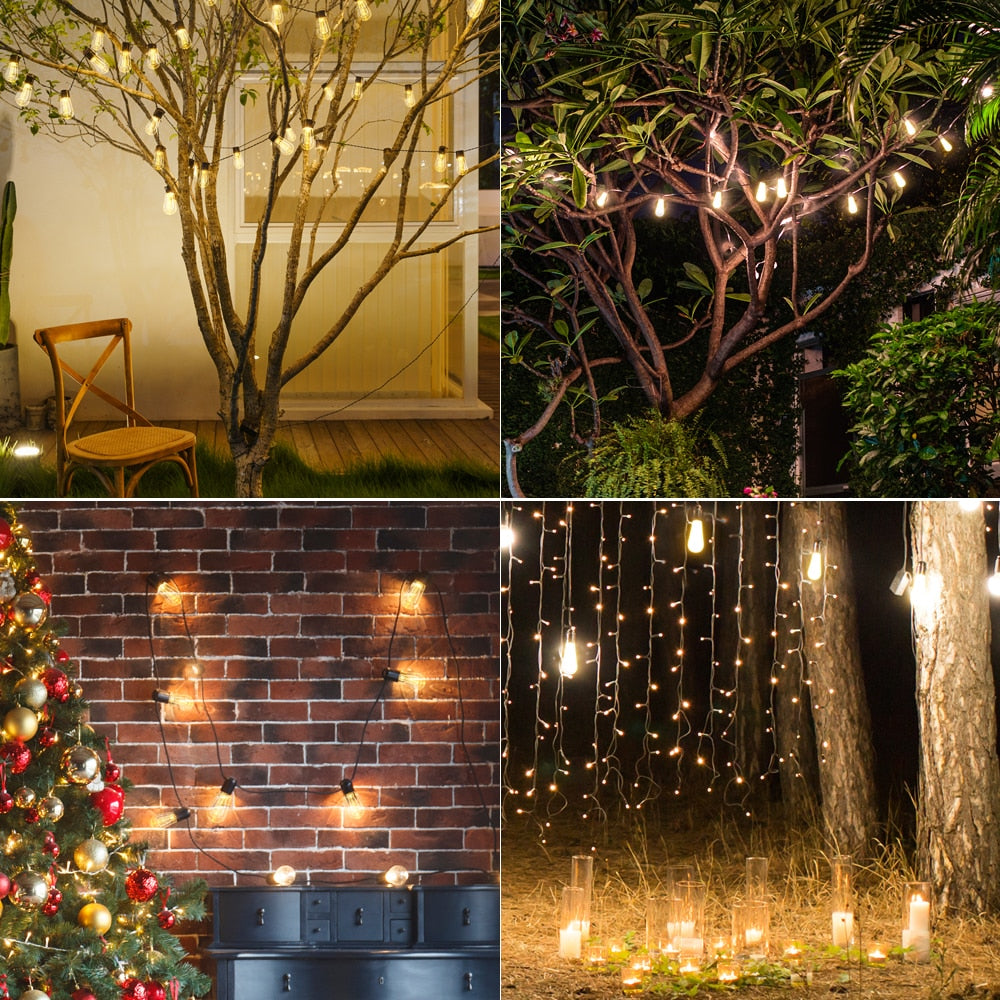 Solar-Powered Led În Aer Liber Lumini În Aer Liber String Lights