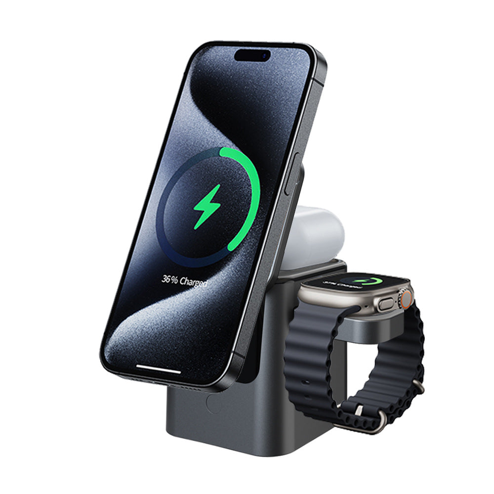 Stație de Încărcare 3 în 1 pentru Smartphone, Ceas Inteligent și Căști 6