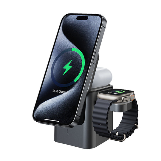 Stație de Încărcare 3 în 1 pentru Smartphone, Ceas Inteligent și Căști 6