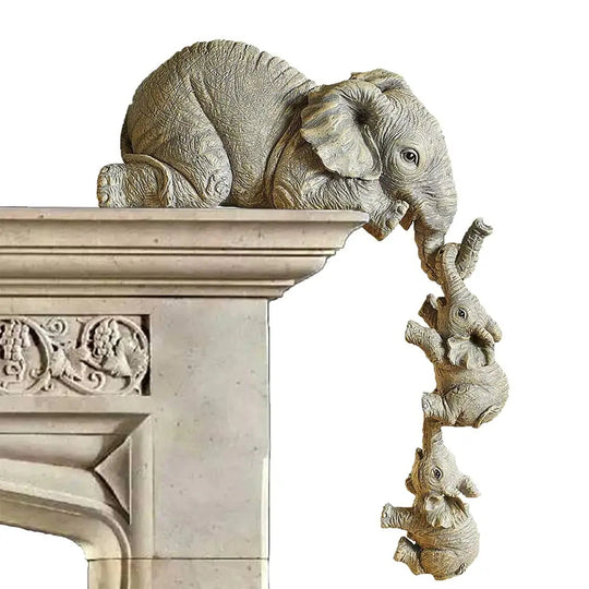 Statuie De Elefanți Mamă Și Pui