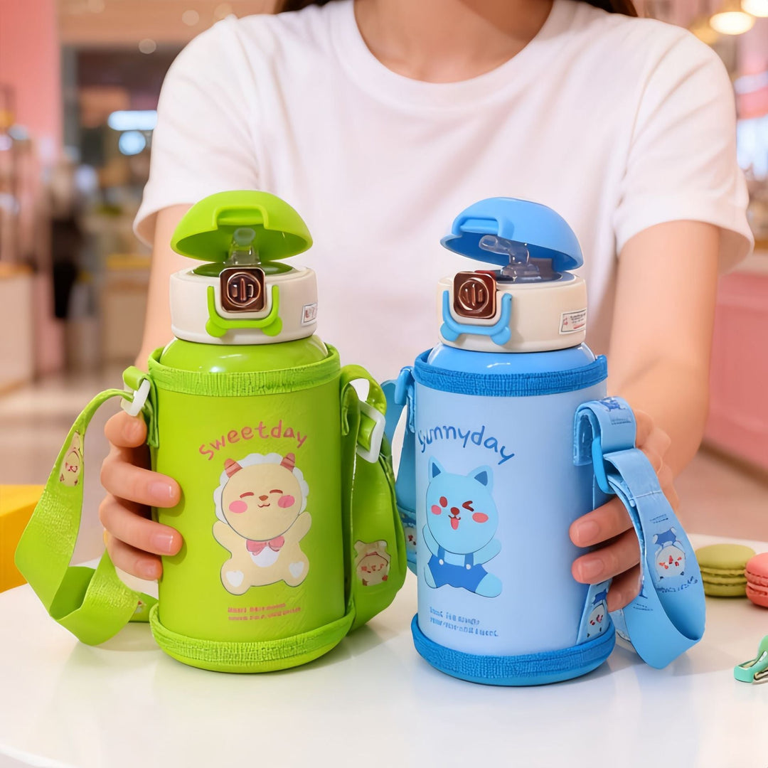 Sticlă de Apă Portabilă pentru Femei cu Design Modern și Curea Reglabilă 1