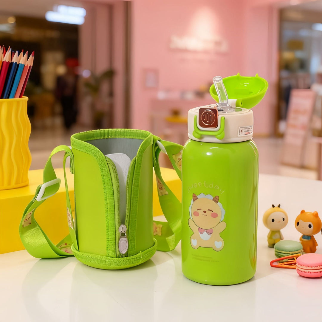Sticlă de Apă Portabilă pentru Femei cu Design Modern și Curea Reglabilă 4