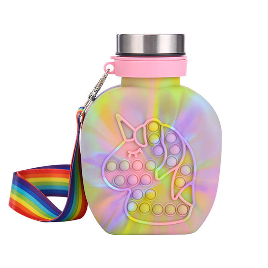 Sticlă de Apă Unisex Unicorn Design Vibrant cu Capac Rezistent la Scurgeri 0