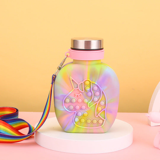 Sticlă de Apă Unisex Unicorn Design Vibrant cu Capac Rezistent la Scurgeri 1
