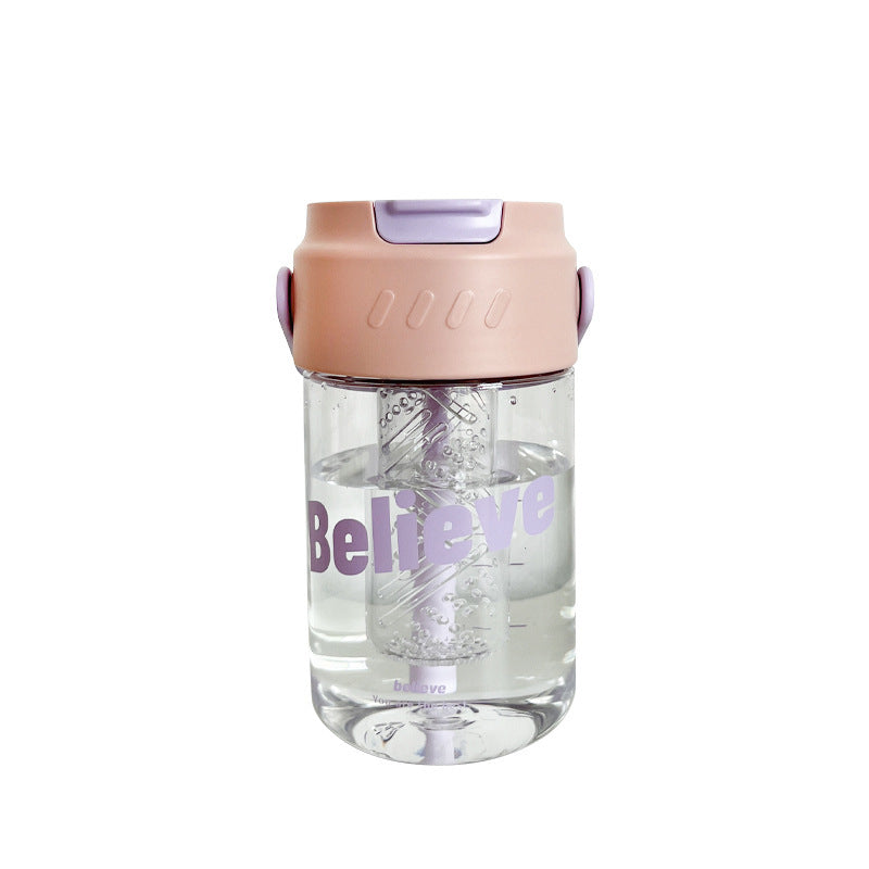 Sticlă de Apă cu Infuzor de Fructe pentru Femei, 500 ml, Design Modern, Portabil 2