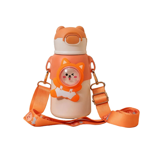 Sticlă de apă izolată pentru femei cu design artistic animal 0