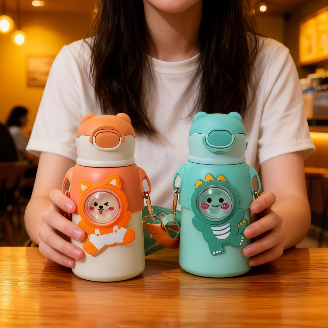 Sticlă de apă izolată pentru femei cu design artistic animal 3