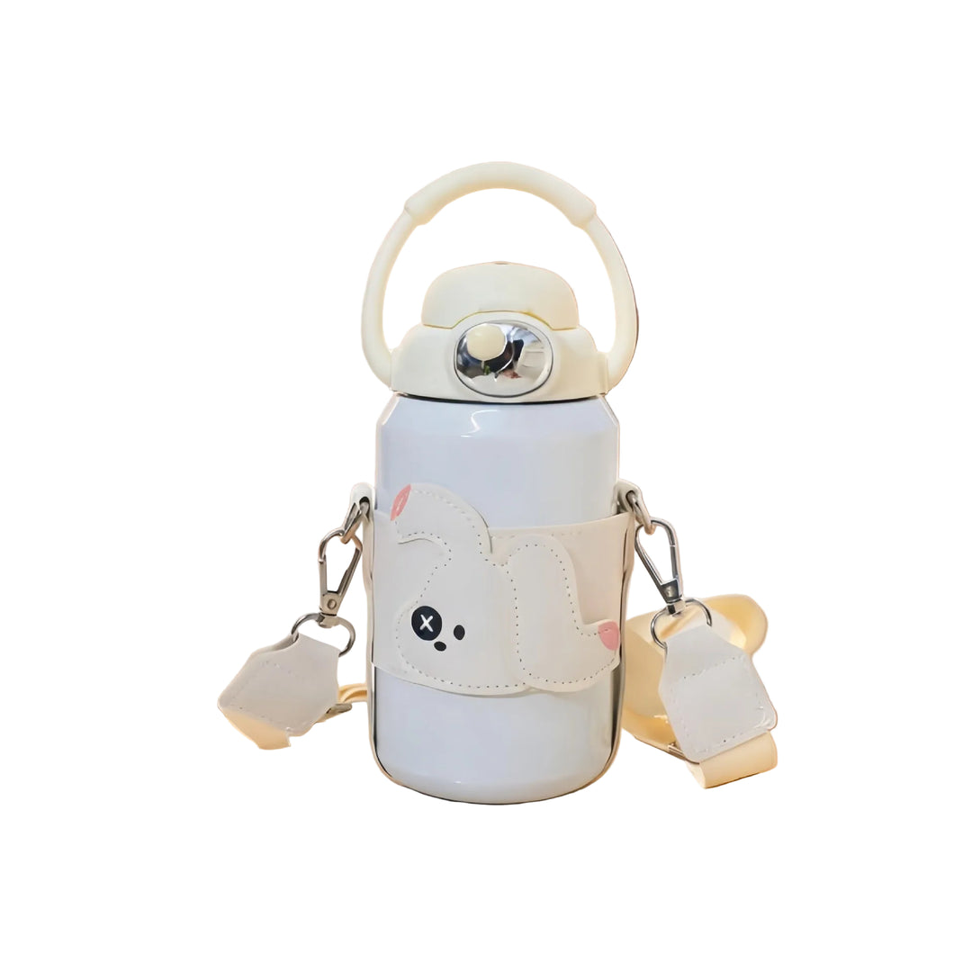 Sticlă de apă termoizolantă pentru femei cu design iepuraș 0