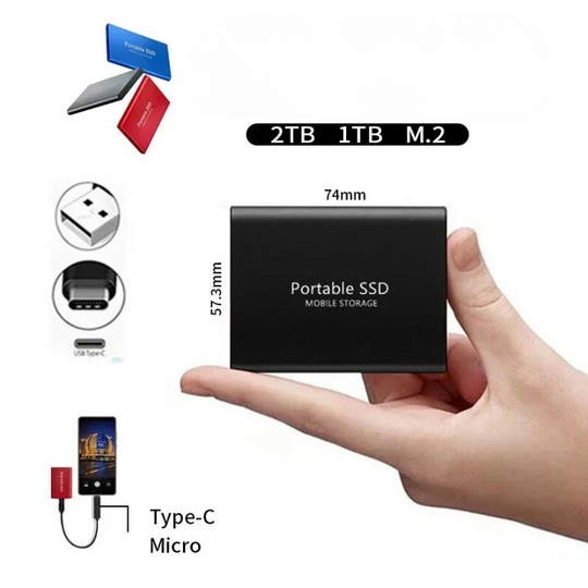 Stocare SSD portabilă externă de mare viteză USB-C 1050MB/s 3