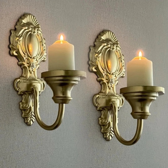 Suport Lumânări De Perete Din Fier Forjat Cu Design Rustic 2