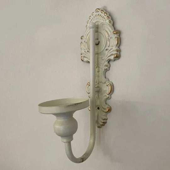 Suport Lumânări De Perete Din Fier Forjat Cu Design Rustic 6