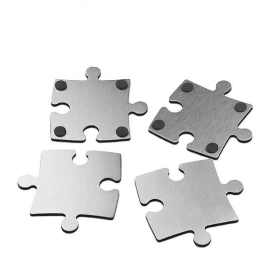 Suport pentru pahare din oțel inoxidabil cu design puzzle modern 1