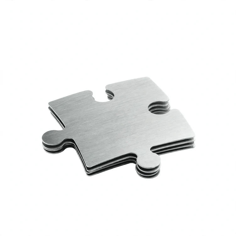 Suport pentru pahare din oțel inoxidabil cu design puzzle modern 2