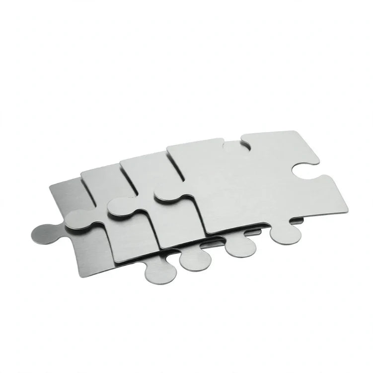 Suport pentru pahare din oțel inoxidabil cu design puzzle modern 3