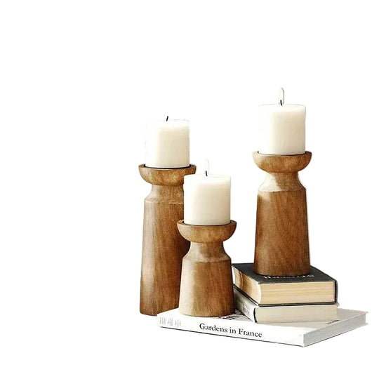 Suporturi de Lumânări Retro Set de 3 Piese pentru Decor Interior 0