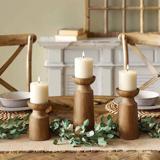 Suporturi de Lumânări Retro Set de 3 Piese pentru Decor Interior 2