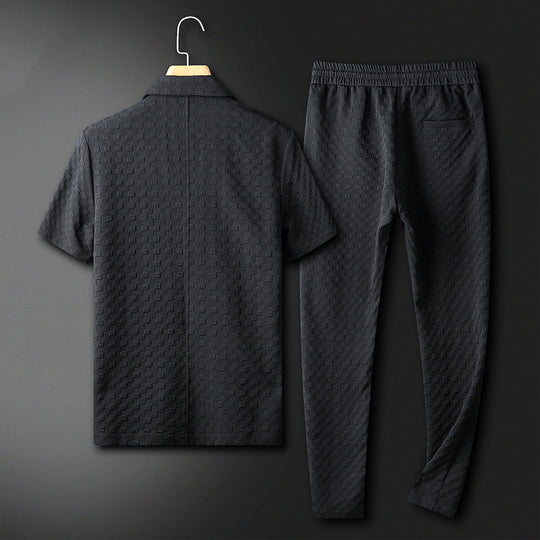 Heren Kostuum Tweedelig Modern Geometrisch Polyester 2
