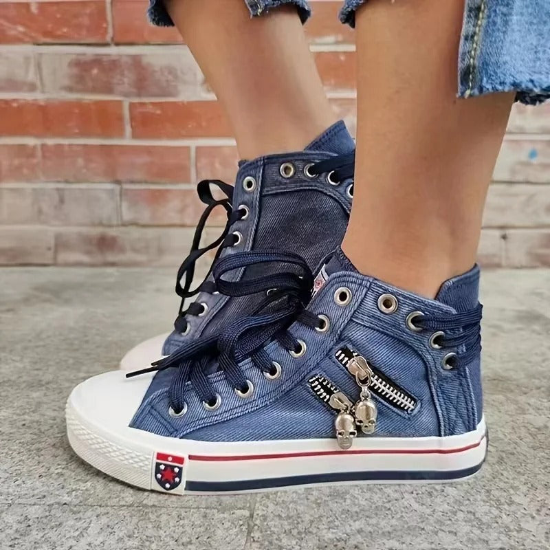 Teniși sport de damă stil denim 2