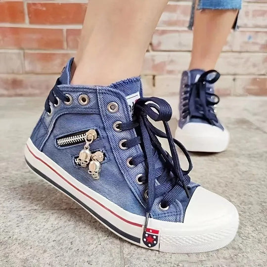 Teniși sport de damă stil denim 3